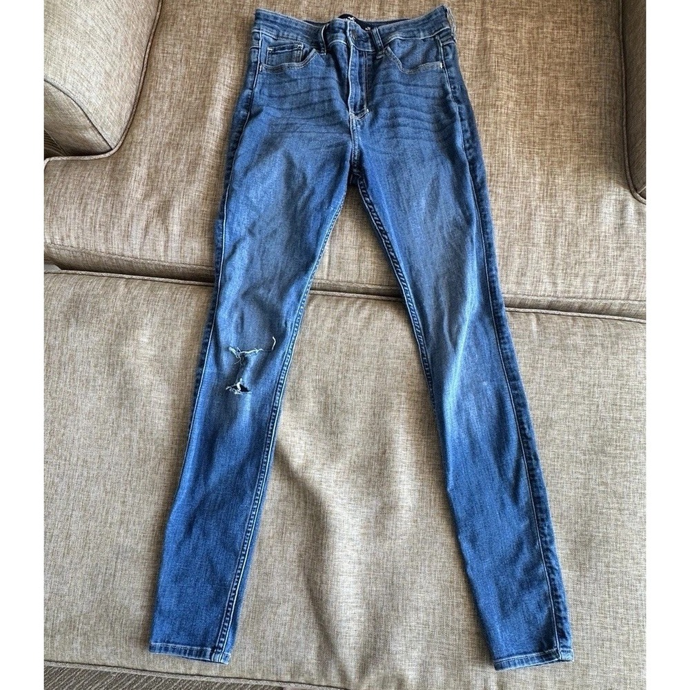 Hollister Women's Jeans Skinny High Rise Size 3 Regular 26x31 Distressed